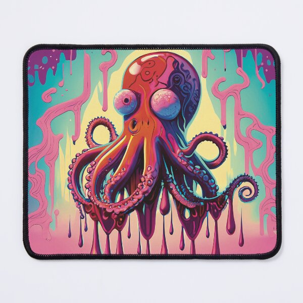 Item preview, Trippy Drippy Red Octopus Creature Bright Paint Style designed and sold by AizyAlien.
