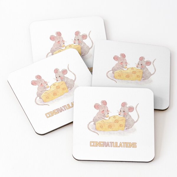 Item preview, CongRATulations. Cute Rats With Cheeze For Happy Occasions designed and sold by Rebel-Design.