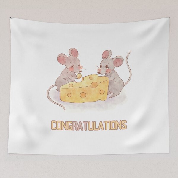Item preview, CongRATulations. Cute Rats With Cheeze For Happy Occasions designed and sold by Rebel-Design.
