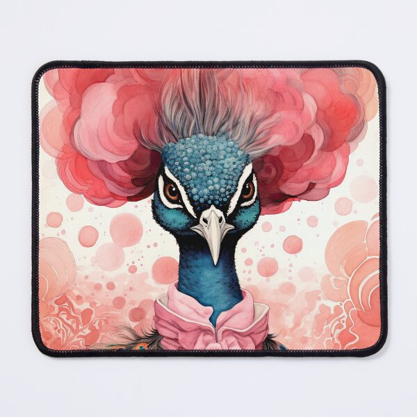Item preview, Elegant Anthropomorphic Peacock Lady Portrait Animal Fashion Art Print designed and sold by GulDesignCo.