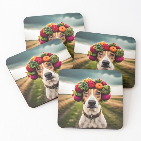 Item preview, Dog with Flowers designed and sold by carolablanco.