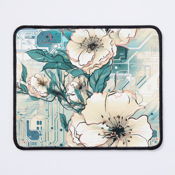 Item preview, Cyberpunk Flowers and Circuitry Pattern designed and sold by SchorlCraft.
