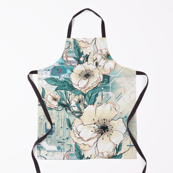 Item preview, Cyberpunk Flowers and Circuitry Pattern designed and sold by SchorlCraft.