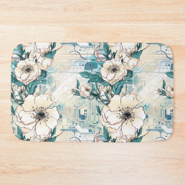 Item preview, Cyberpunk Flowers and Circuitry Pattern designed and sold by SchorlCraft.