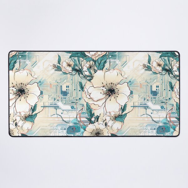 Item preview, Cyberpunk Flowers and Circuitry Pattern designed and sold by SchorlCraft.