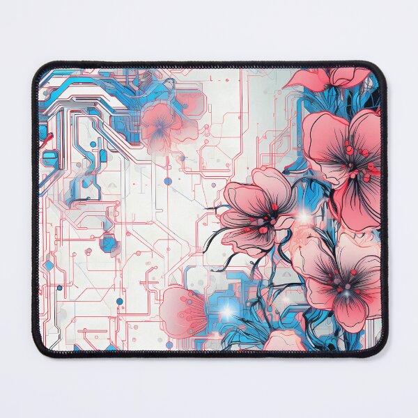 Item preview, Cyberpunk Flowers and Circuitry Pattern designed and sold by SchorlCraft.
