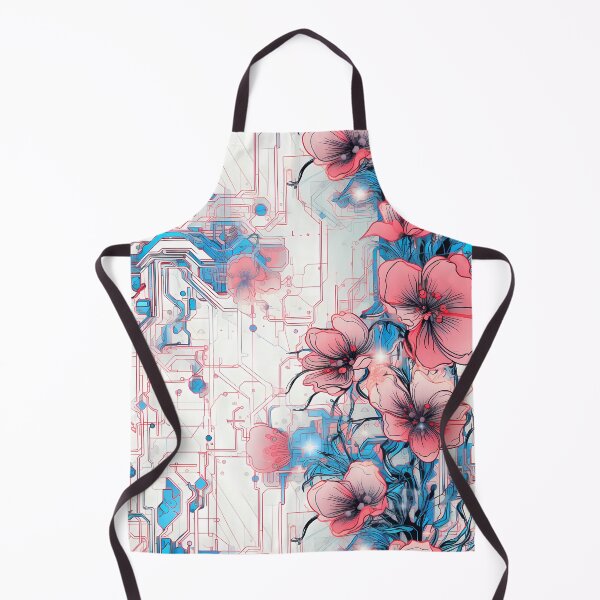 Item preview, Cyberpunk Flowers and Circuitry Pattern designed and sold by SchorlCraft.