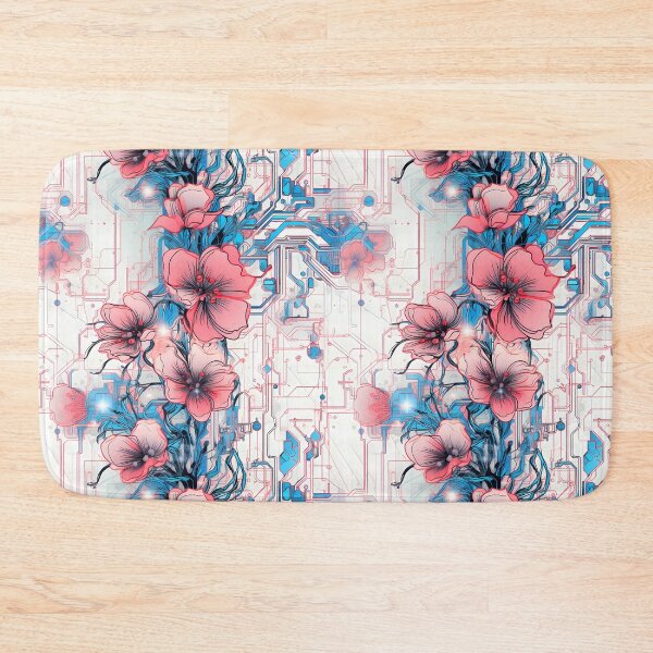 Item preview, Cyberpunk Flowers and Circuitry Pattern designed and sold by SchorlCraft.