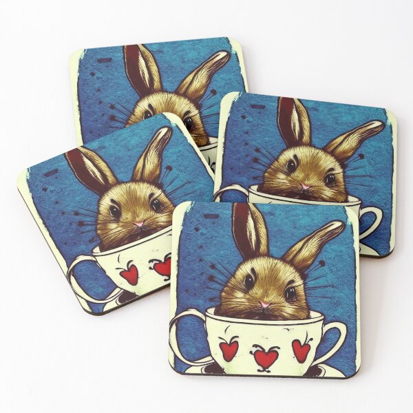 Item preview, Bunny Tea kids vintage cute animal children retro cookie designed and sold by Cyber Kids.