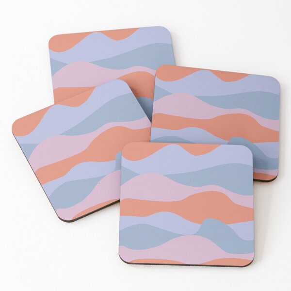 Item preview, Colorful curved landscape with orange, pink and purple waveform horizons designed and sold by marufemia.