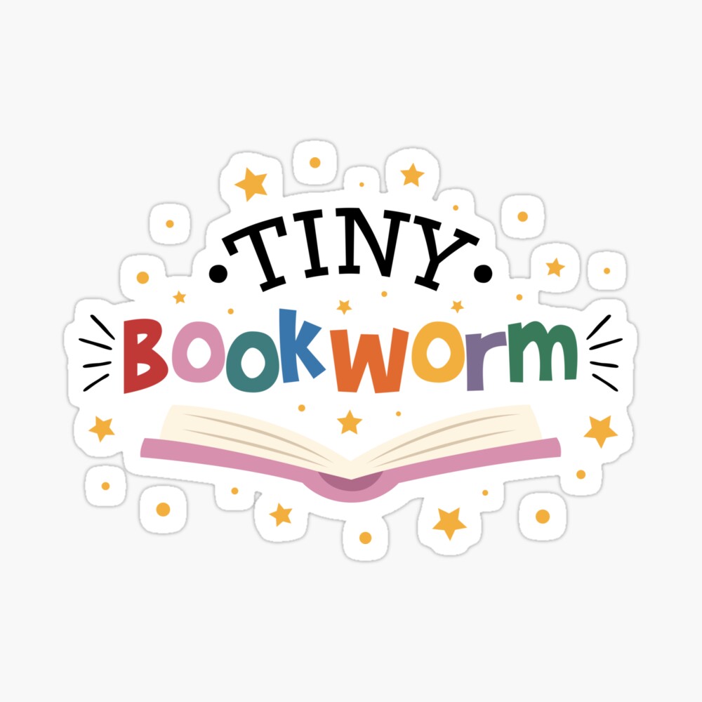 Tiny Bookworm / Baby Bookish Decor Ideas Aesthetic Rainbow Toddler Bookworm  Mercher for Kindle Reading Lovers Tbr Booktok - Bookish Merch - Sticker