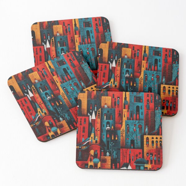 Item preview, African-Influenced, Colorful Cityscape  designed and sold by FairX.