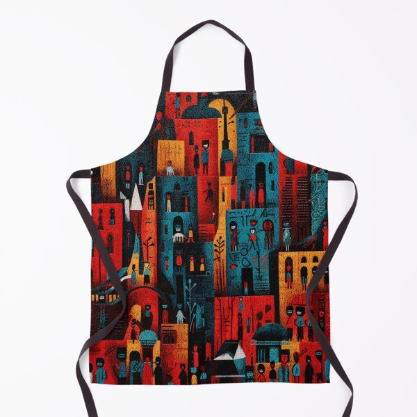 Item preview, African-Influenced, Colorful Cityscape designed and sold by FairX.