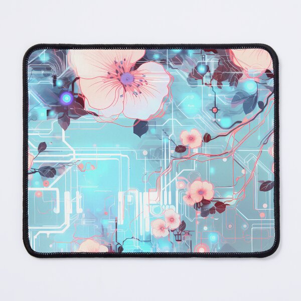 Item preview, Cyberpunk Flowers and Circuitry Pattern designed and sold by SchorlCraft.