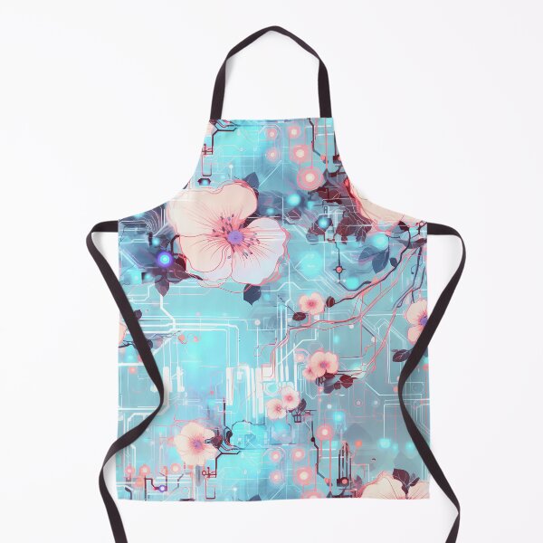 Item preview, Cyberpunk Flowers and Circuitry Pattern designed and sold by SchorlCraft.