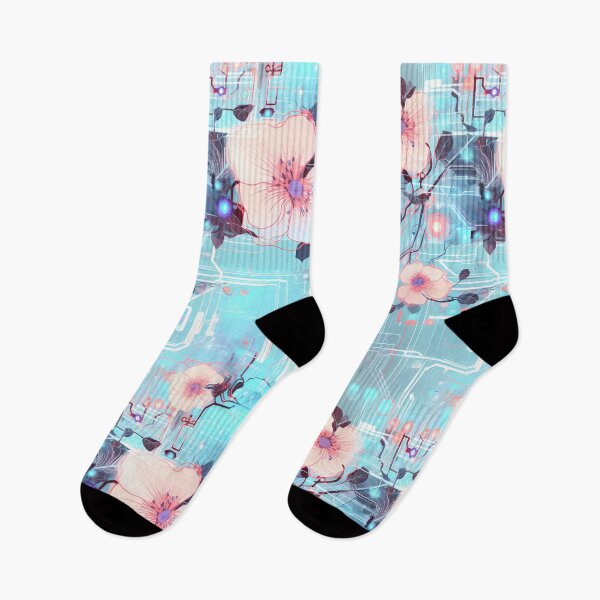 Item preview, Cyberpunk Flowers and Circuitry Pattern designed and sold by SchorlCraft.