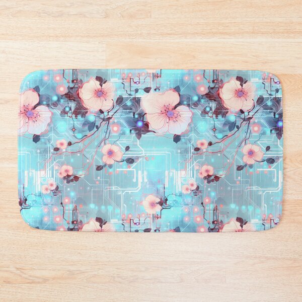 Item preview, Cyberpunk Flowers and Circuitry Pattern designed and sold by SchorlCraft.