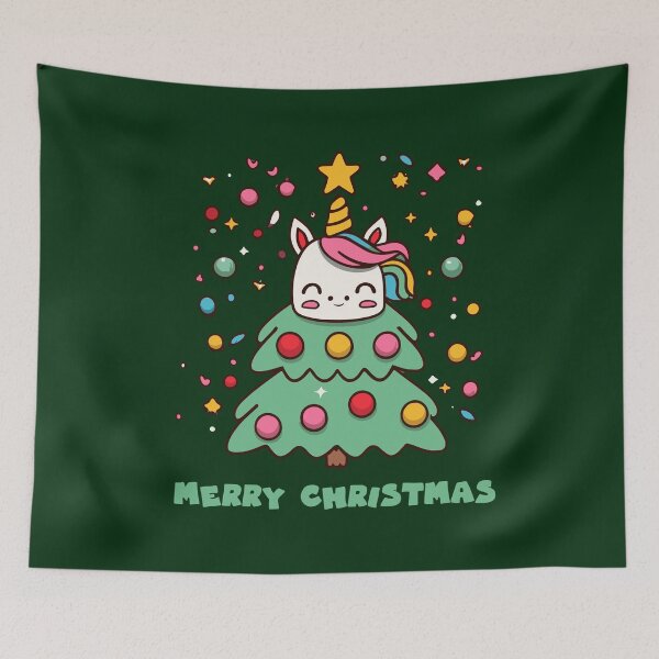 Item preview, Merry Christmas unicorn designed and sold by jkrphoto.