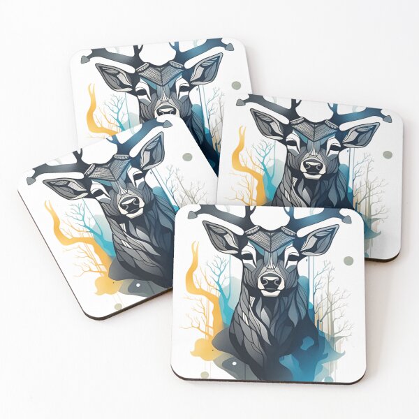 Item preview, color ink deer designed and sold by Berniaczek.