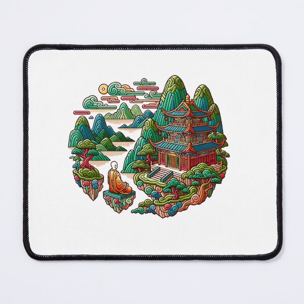 Item preview, colorful traditional chinese house designed and sold by VoilaPrint.
