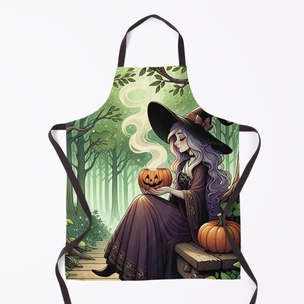 Item preview, Witch drinking pumpkin latte designed and sold by PixSellerShop.