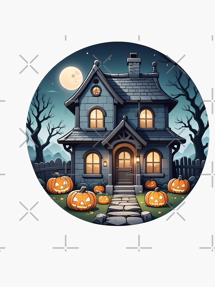 Halloween Haunted House Black Bat Full Moon Ghost Bath Mat