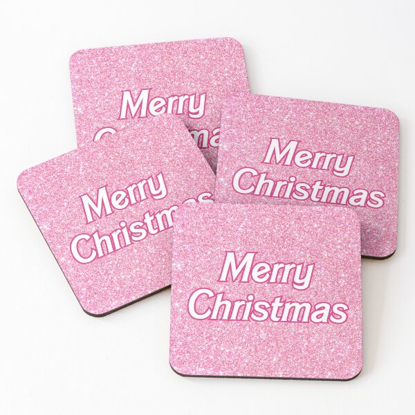 Item preview, Merry Christmas Pink Glitter Greeting designed and sold by GizmosGalore.