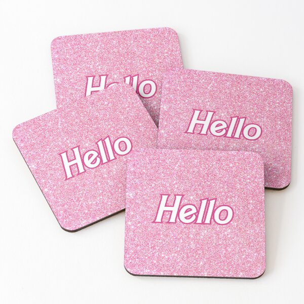 Item preview, Hello Pink Glitter Greeting designed and sold by GizmosGalore.