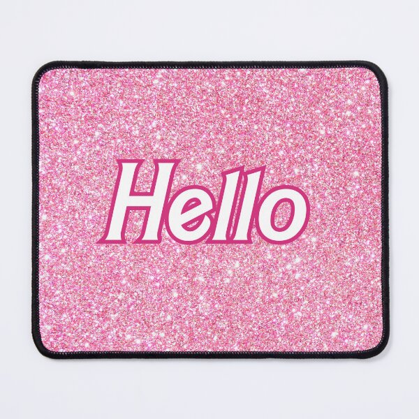 Item preview, Hello Pink Glitter Greeting designed and sold by GizmosGalore.