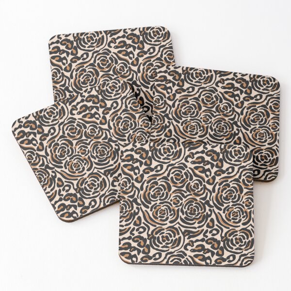 Item preview, Floral Animal Print Black and Beige designed and sold by Anis Illustration.