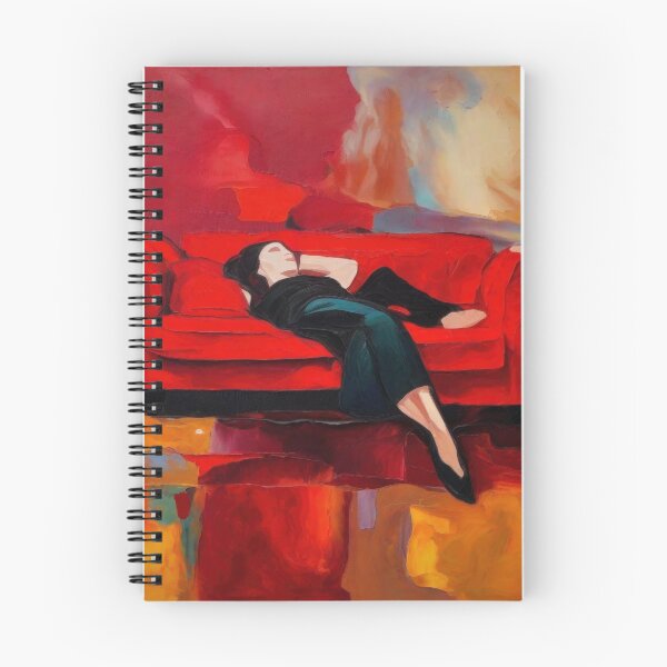 Item preview, Woman Sleeping on Red Couch designed and sold by kultomatic.