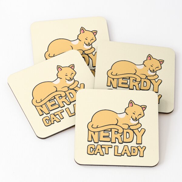 Item preview, Nerdy Cat Lady Cute Orange Cat Cartoon designed and sold by PMCreative.