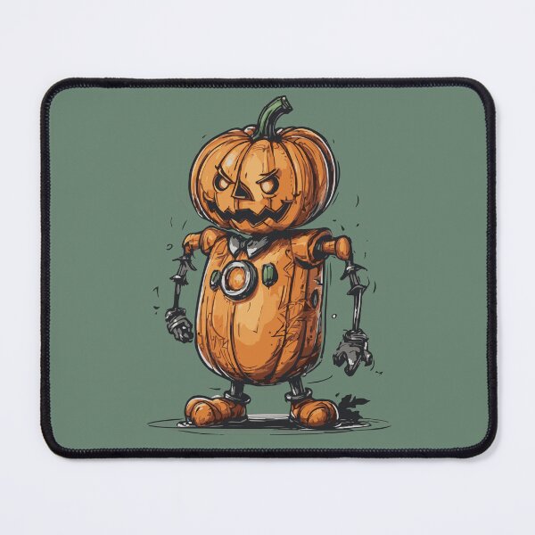Item preview, Orange Pumpkin Robot Illustration Digital Art designed and sold by PuffM.