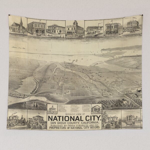 Item preview, Vintage Pictorial Map of San Deigo CA (1887) designed and sold by BravuraMedia.
