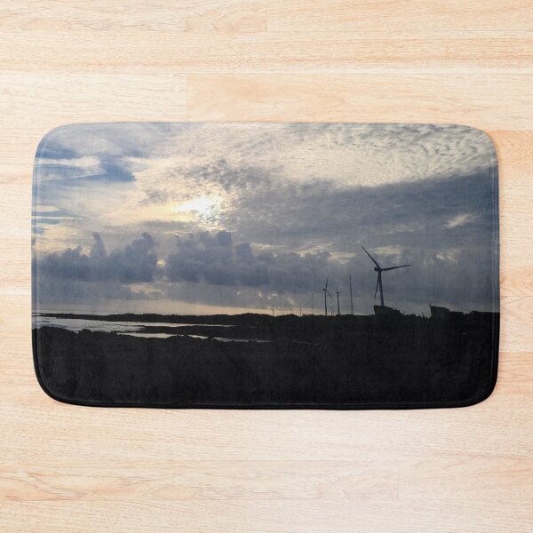 Item preview, A morning on the Jeju sea that radiates beauty harmonious with windmills, jeju Island, Korea. designed and sold by human8891.