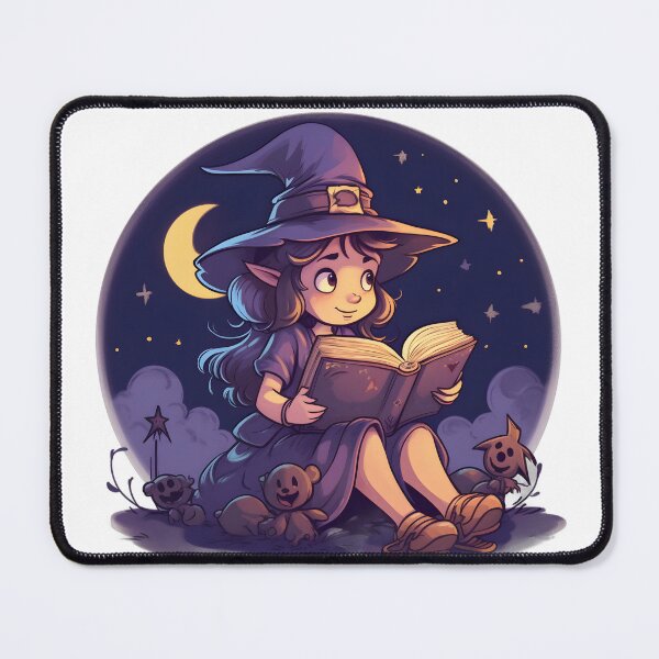 Item preview, Cute Little Witch Reading , Halloween, Spooky designed and sold by Apkdesigner.