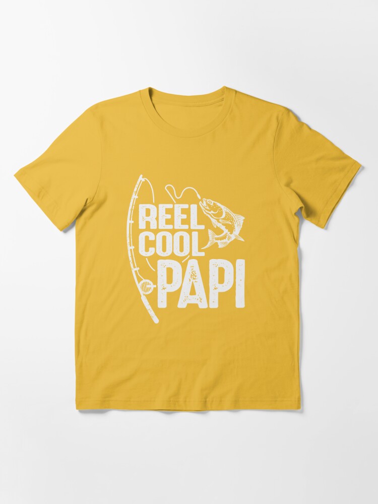 Reel Cool Papi Funny Fishing Grandpa  Essential T-Shirt for Sale by  cidolopez