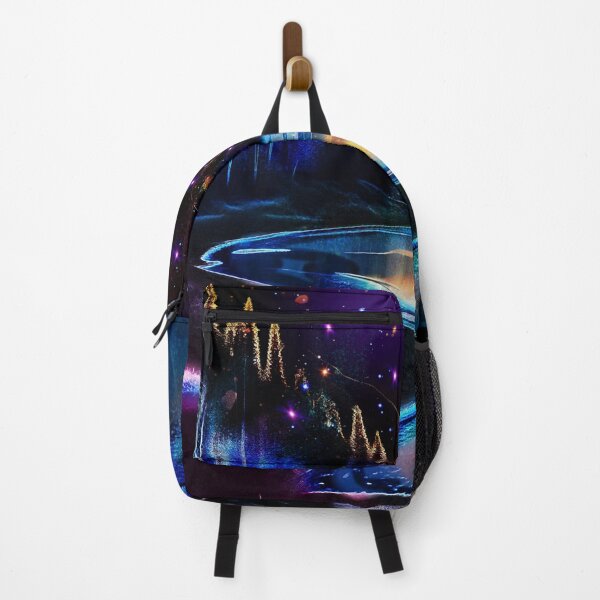 Item preview, Neon night lights in a Nordic forest designed and sold by clarazen.