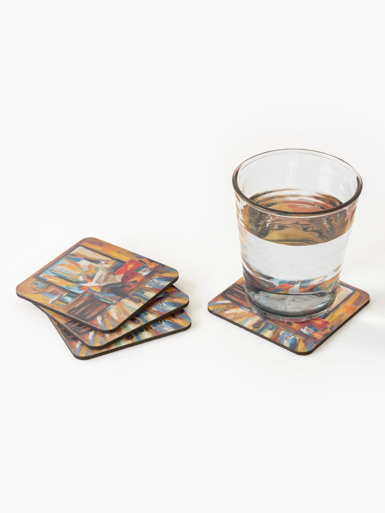 Thumbnail 2 of 5, Coasters (Set of 4), Morning Routine designed and sold by kultomatic.