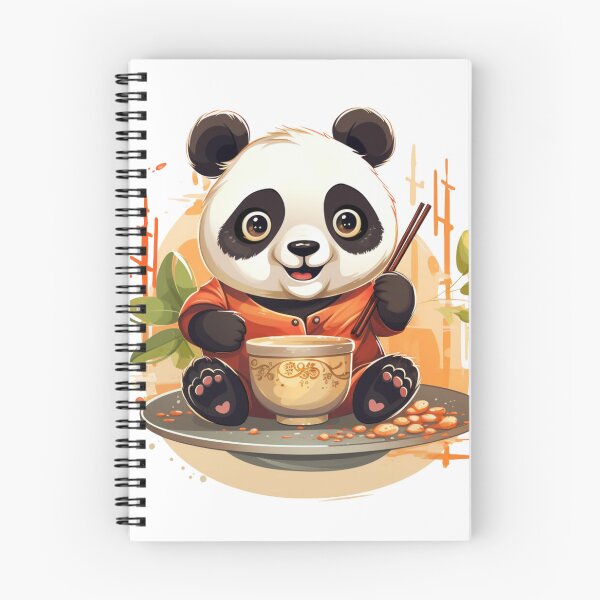Item preview, Kawaii Panda Eating Ramen: Adorable Food Art designed and sold by PandaPlanner.