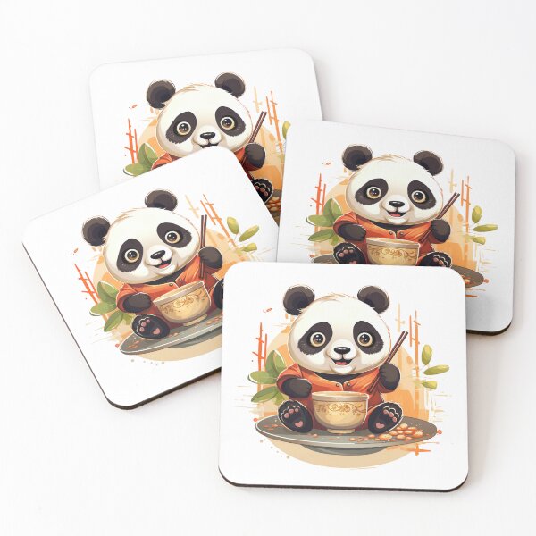 Item preview, Kawaii Panda Eating Ramen: Adorable Food Art designed and sold by PandaPlanner.