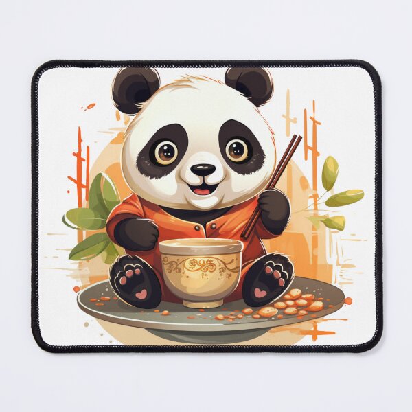 Item preview, Kawaii Panda Eating Ramen: Adorable Food Art designed and sold by PandaPlanner.