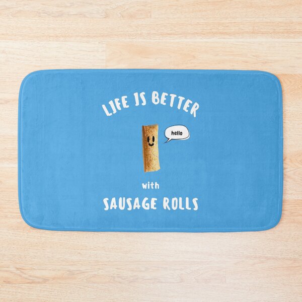 Item preview, LIFE IS BETTER with SAUSAGE ROLLS Cute Sausage Roll White Writing designed and sold by usernamenaijan.