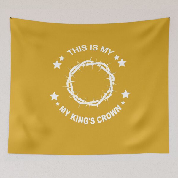 Item preview, This is my kings crown - minimalistic white crown of thorns design designed and sold by ZechJohnRB.