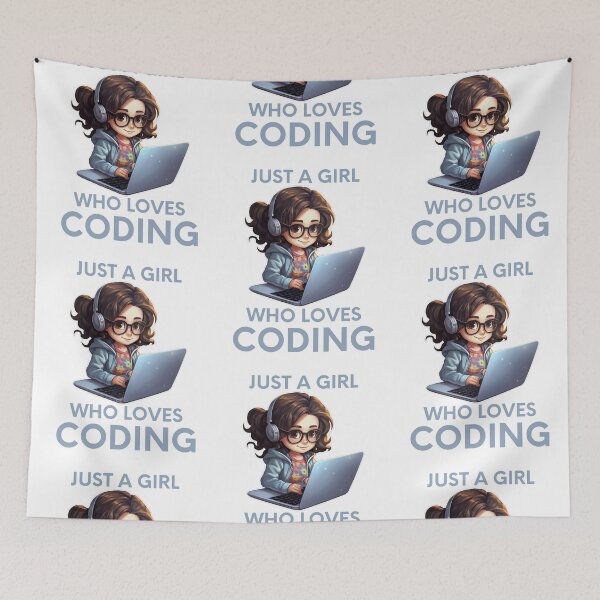 Item preview, Just A Girl Who Loves Coding Geek Coding Women designed and sold by ArtFromBeyond.