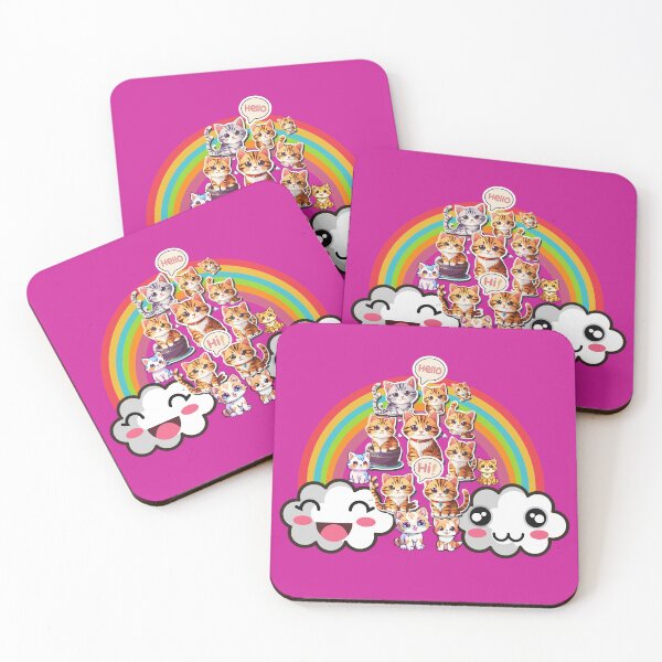 Item preview, Rainbow Kawaii Cats designed and sold by Monica-Designs.