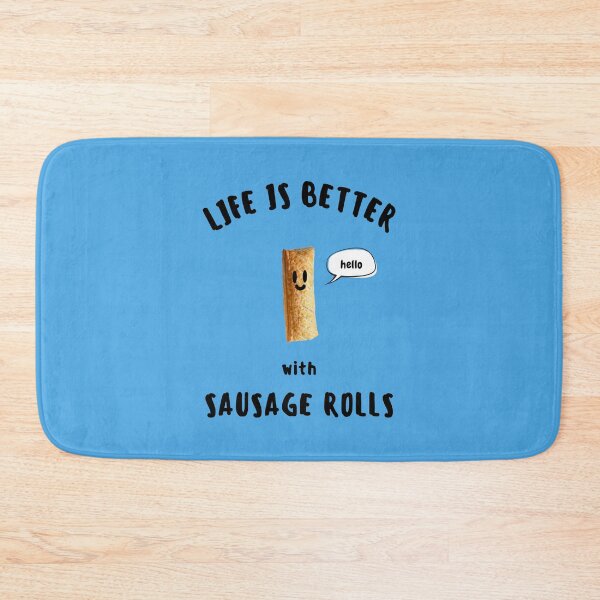 Item preview, LIFE IS BETTER with SAUSAGE ROLLS Cute Sausage Roll Black Writing designed and sold by usernamenaijan.