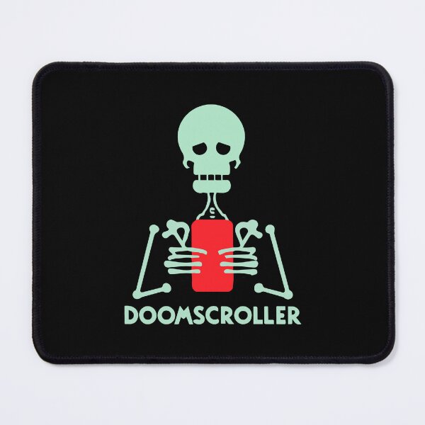 Item preview, Doomscroller doomsurfer halloween skeleton designed and sold by w1ckerman.