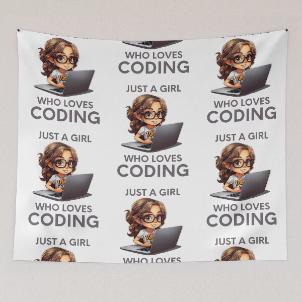 Item preview, Just A Girl Who Loves Coding Geek Coding Women designed and sold by ArtFromBeyond.