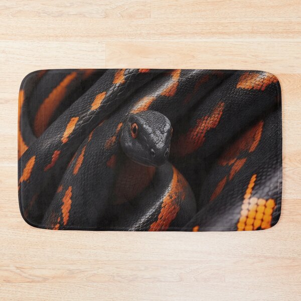 Item preview, Black and orange snake body background designed and sold by twisted-dot.